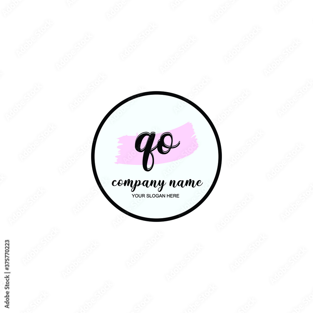 QO Initial handwriting logo template vector
QO Initial handwriting logo template vector