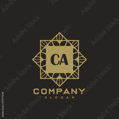 CA Premium monogram letter initials logo. minimalist symbol icon vector design. Luxury logotype.