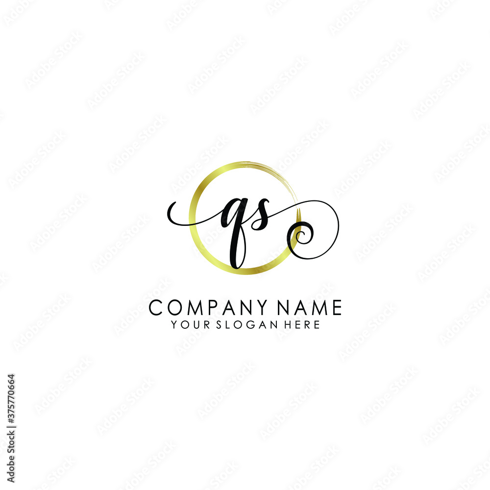 QS Initial handwriting logo template vector
QS Initial handwriting logo template vector