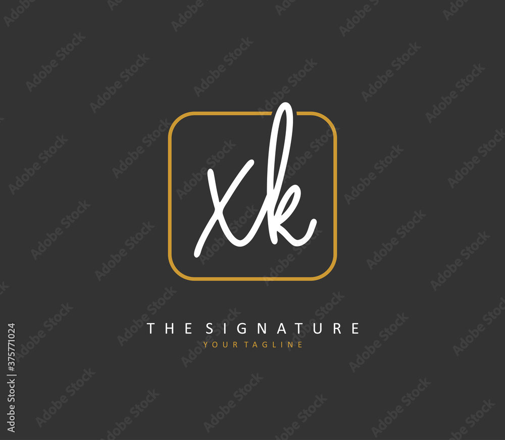 X K XK Initial letter handwriting and signature logo. A concept handwriting initial logo with template element. X K XK Initial letter handwriting and signature logo. A concept handwriting initial logo with template element.