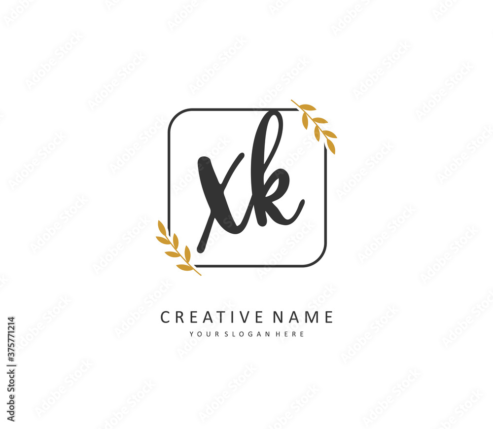 X K XK Initial letter handwriting and signature logo. A concept handwriting initial logo with template element. X K XK Initial letter handwriting and signature logo. A concept handwriting initial logo with template element.