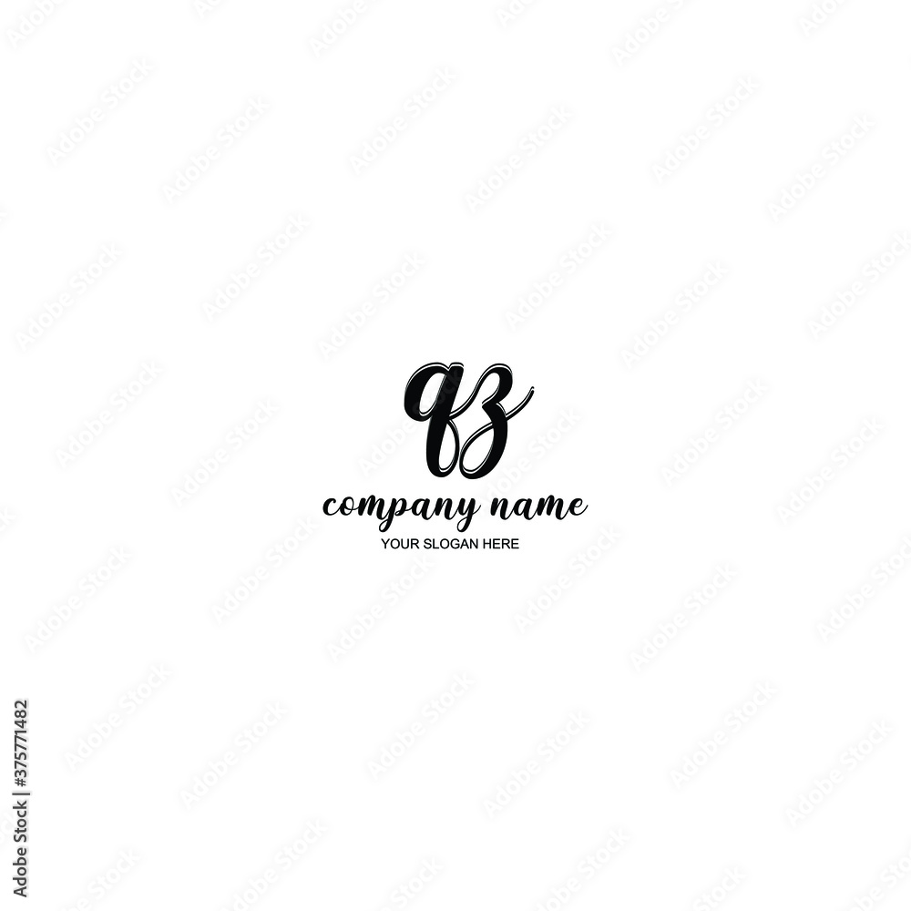 QZ Initial handwriting logo template vector
QZ Initial handwriting logo template vector