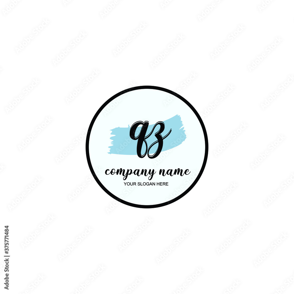 QZ Initial handwriting logo template vector
QZ Initial handwriting logo template vector