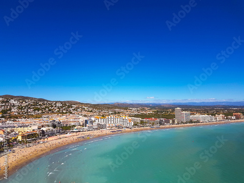 Peñiscola, a city located on the coast of the Mediterranean Sea. 