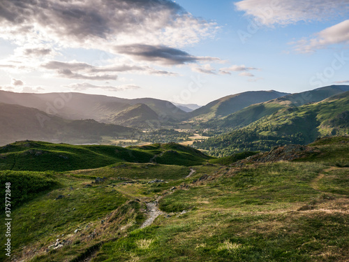 Path over the hills and mountains in the British Lake District photo