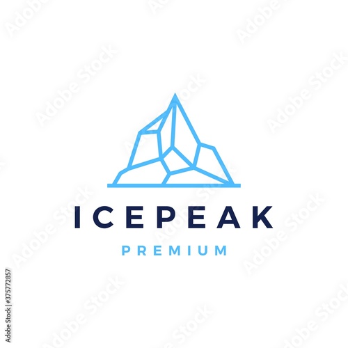 ice peak mount logo vector icon illustration