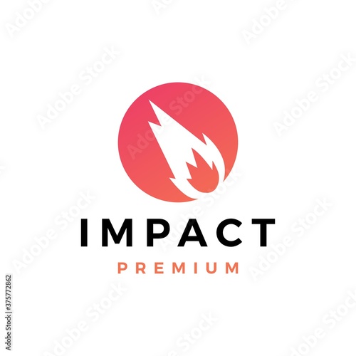 impact logo vector icon illustration