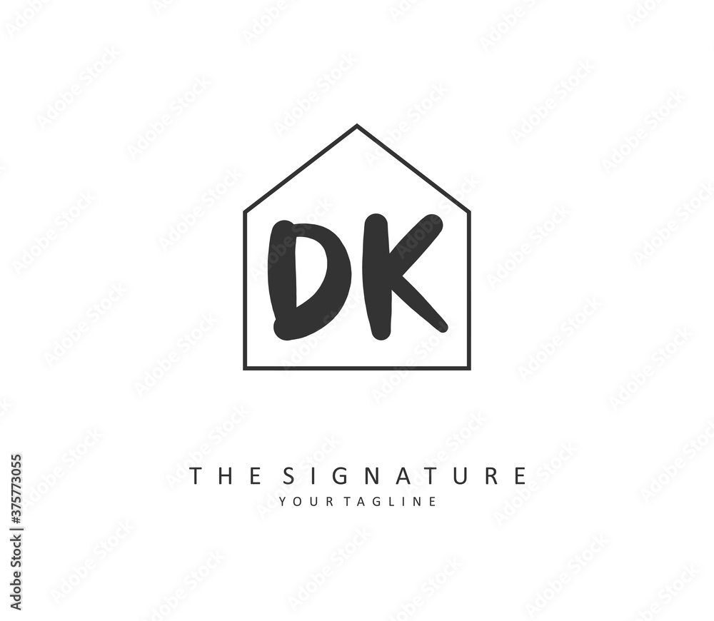 D K DK Initial letter handwriting and signature logo. A concept handwriting initial logo with template element. D K DK Initial letter handwriting and signature logo. A concept handwriting initial logo with template element.
