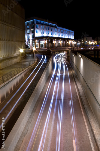 Bridge of Tetuan with light trails photo