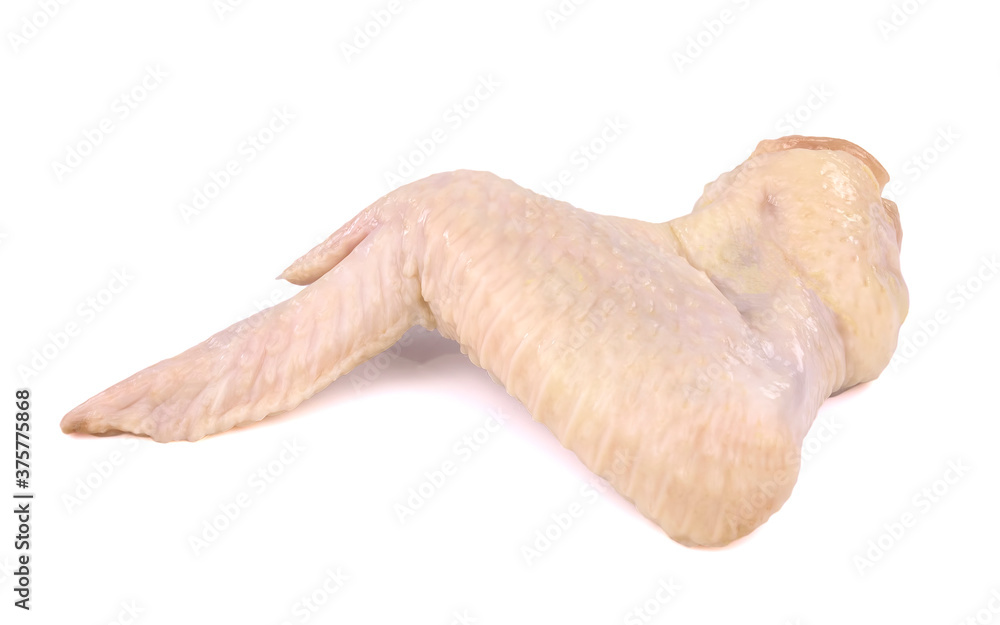 Fototapeta premium Raw chicken wings isolated on white background