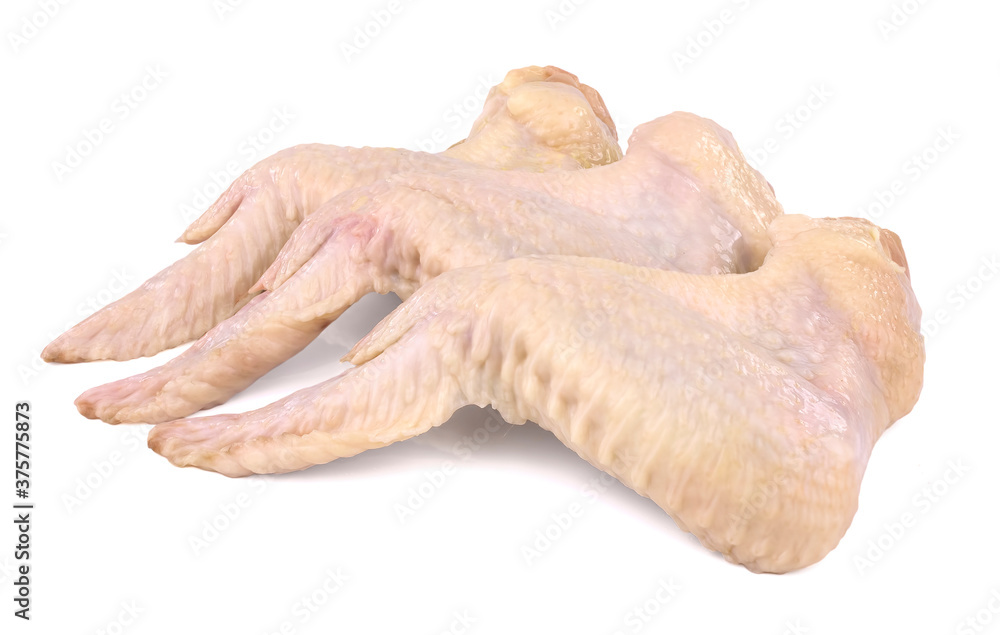 Raw chicken wings isolated on white background Raw chicken wings isolated on white background