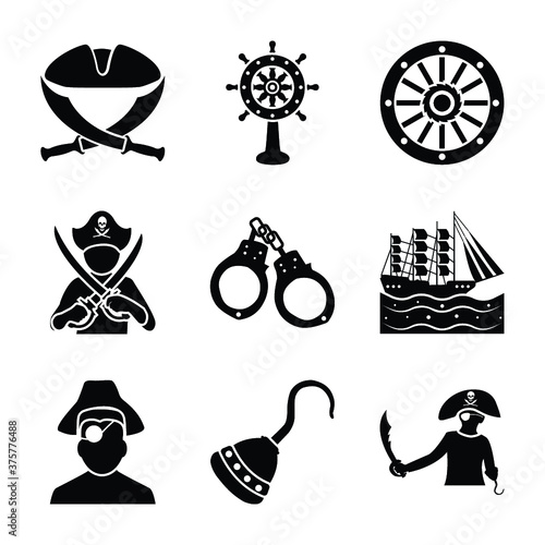 Set Of Pirates Icons 