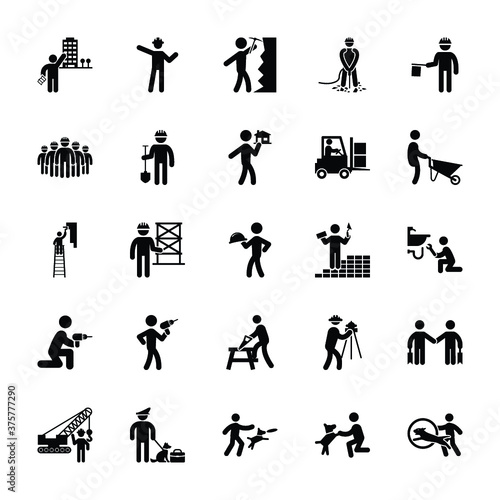 Set Of Construction Pictograms 