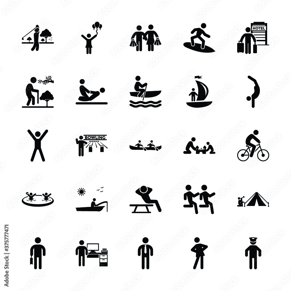 Set Of Holiday Pictograms Set Of Holiday Pictograms