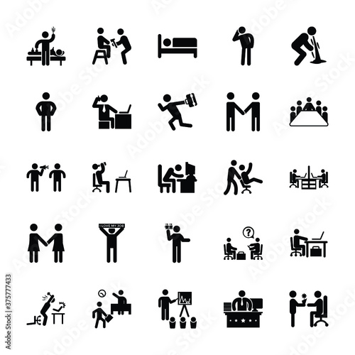 Set Of Office Pictograms 