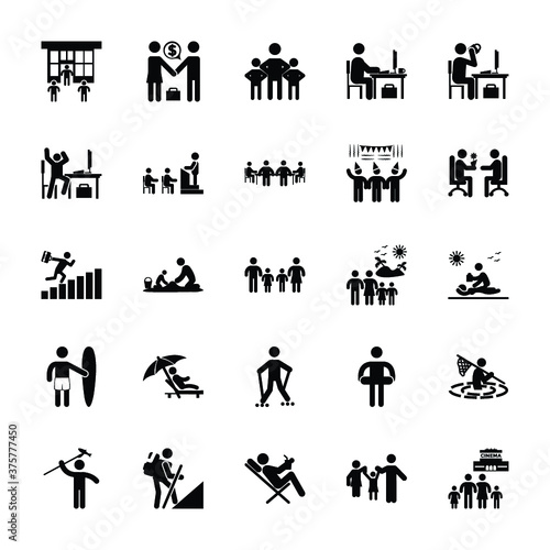 Set Of Beach Pictograms 