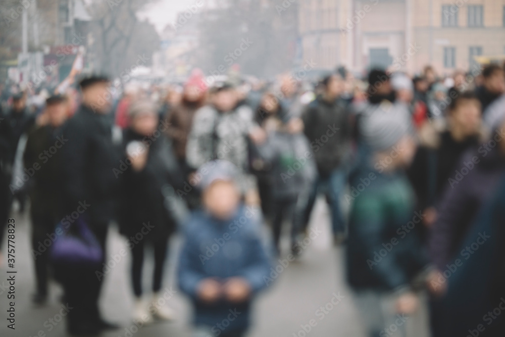 crowd on the street. crowd on the street.