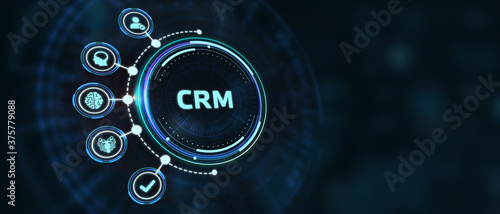 Business, Technology, Internet and network concept. CRM Customer Relationship Management. photo