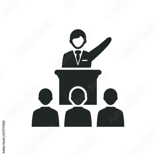 Male public speaker icon