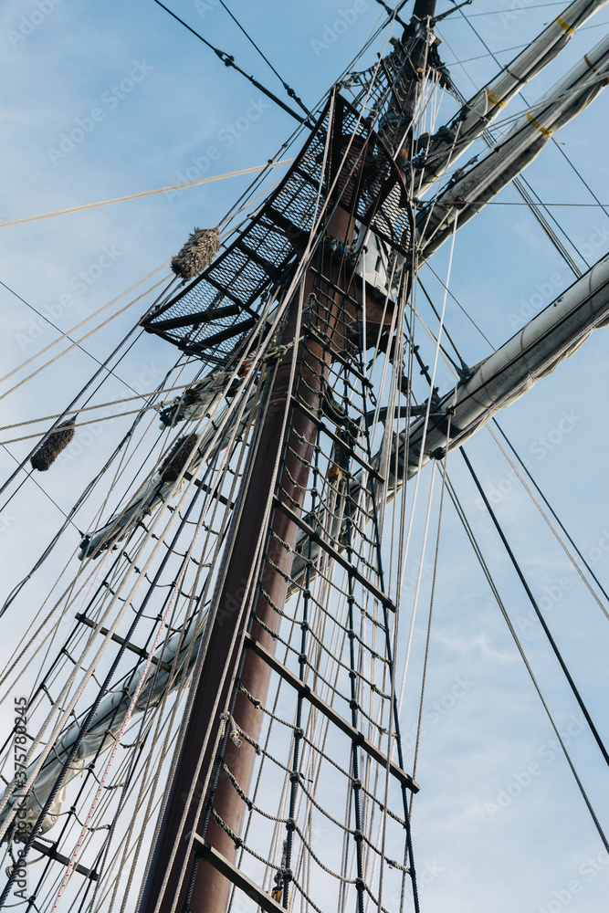 Mast of a sailing ship Mast of a sailing ship