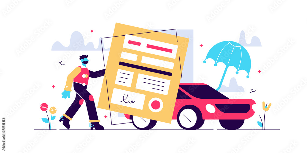 Car insurance vector illustration Car insurance vector illustration