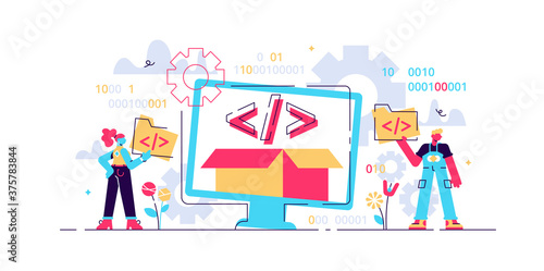 Open source vector illustration. Flat tiny 