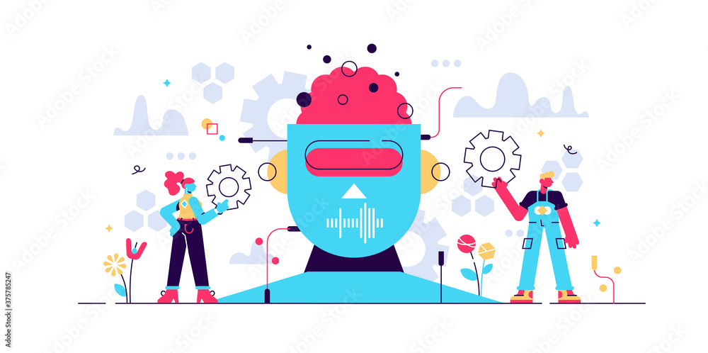 Artificial intelligence or AI vector illustration Artificial intelligence or AI vector illustration