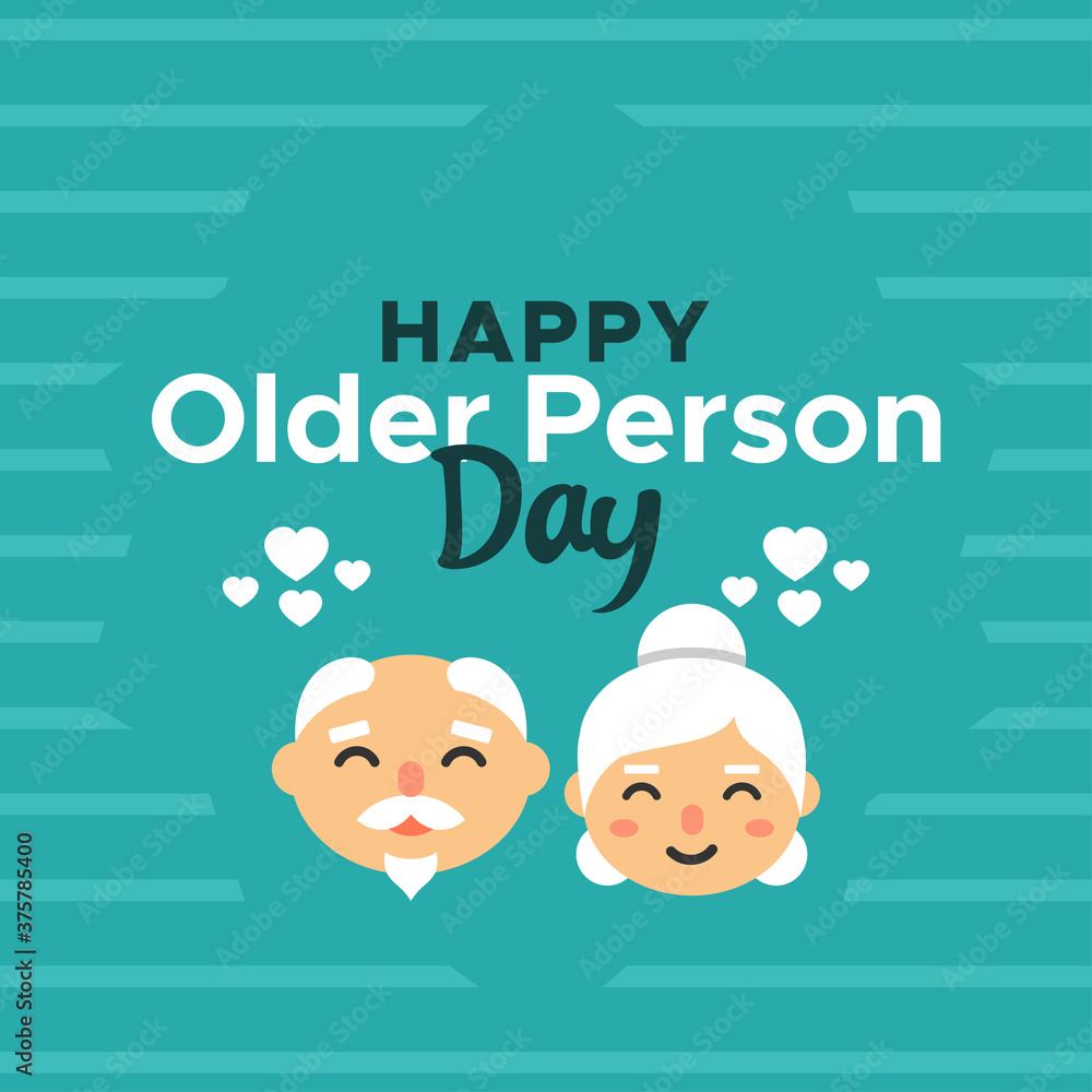Happy Old Person Day Vector Design Illustration Happy Old Person Day Vector Design Illustration