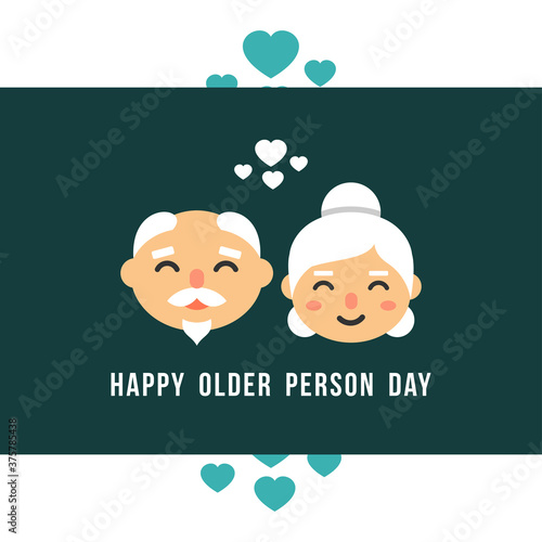 Happy Old Person Day Vector Design Illustration