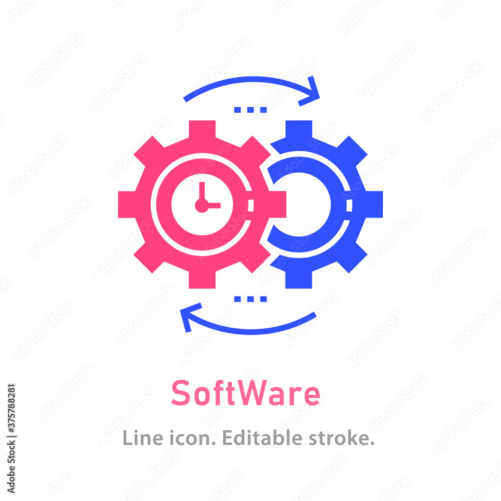 Obraz premium Software icon on white background.