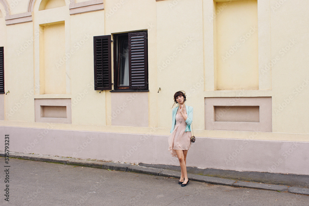 Portrait of a young female model in romantic outfit Portrait of a young female model in romantic outfit