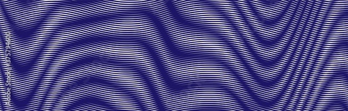 Phantom blue wave abstract background with smoothly wavy lines. Contemporary fluid texture with optical illusion of moire effect. Backdrop saver for website, banner, poster, cosmetic package.