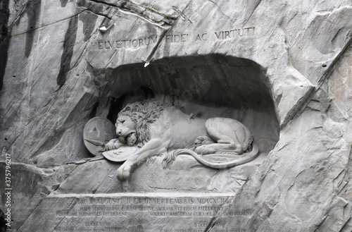 Lewendenkmal, the lion monument landmark in Lucerne, Switzerland
