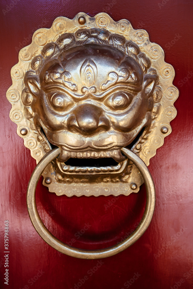 The lion head door knocker The lion head door knocker