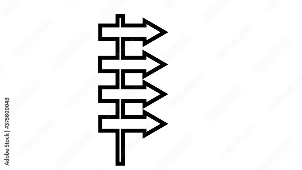 Signpost Icon Design Symbol Illustration Signpost Icon Design Symbol Illustration