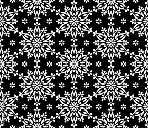 Abstract patterns seamless black and white doodle Sketch