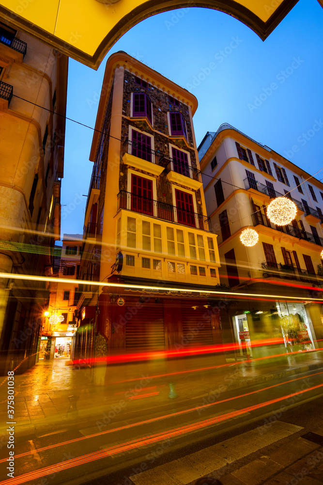 Fototapeta premium Edificio modernista en la calle Colon. Palma. Mallorca. Baleares. España.