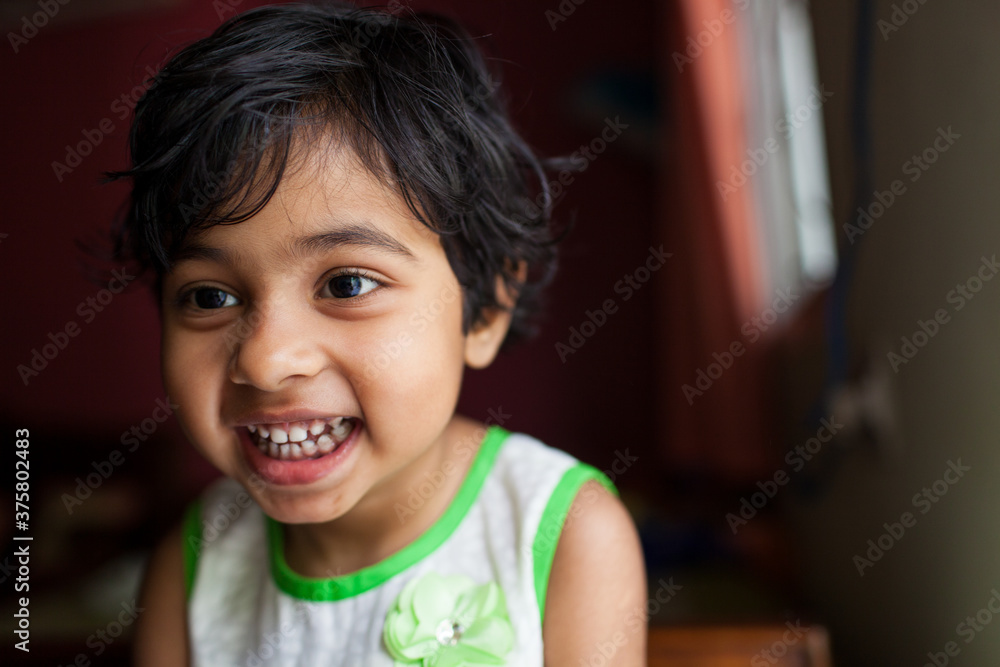 Portrait of cute little girl smiling Portrait of cute little girl smiling