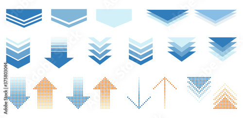 Illustration set of simple arrows