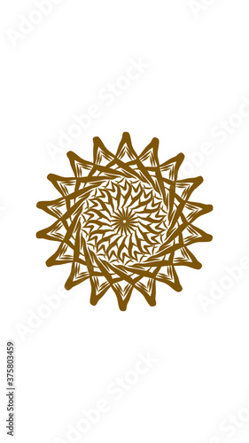 sunflower mandala, very suitable for wall furniture, decoration and others