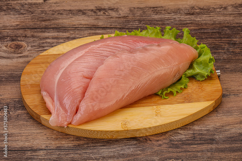 Raw turkey breast for cooking