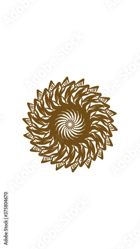 sunflower mandala, very suitable for wall furniture, decoration and others