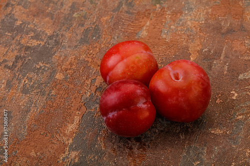 Ripe sweet tasty red plum