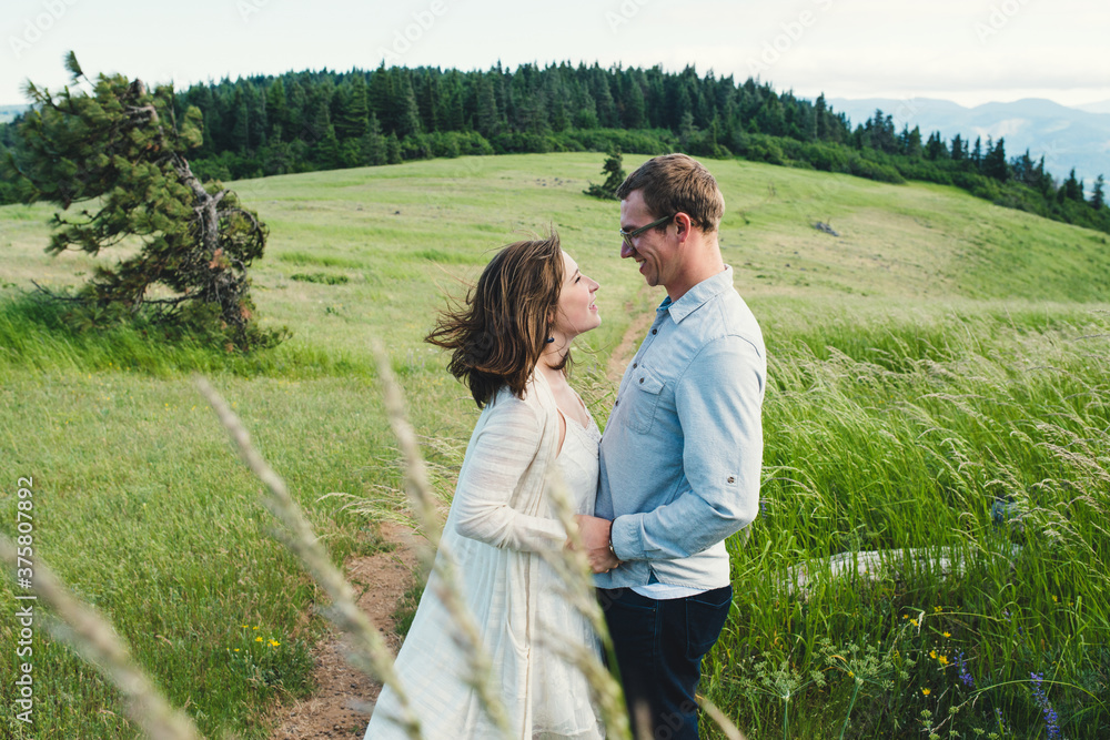 Attractive couple engagement photo Attractive couple engagement photo