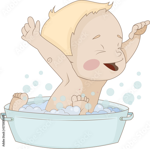 little child is having fun