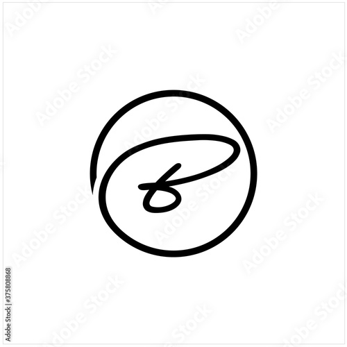 Letter B Logo Template Vector. B monogram logo vector. B symbol vector.