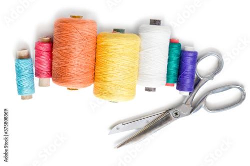 Sewing items isolated