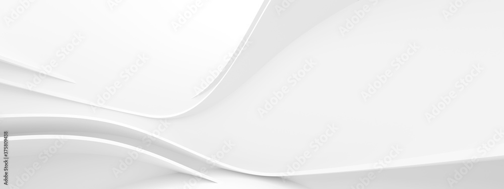 Abstract Wave Background. White Minimalistic Texture
