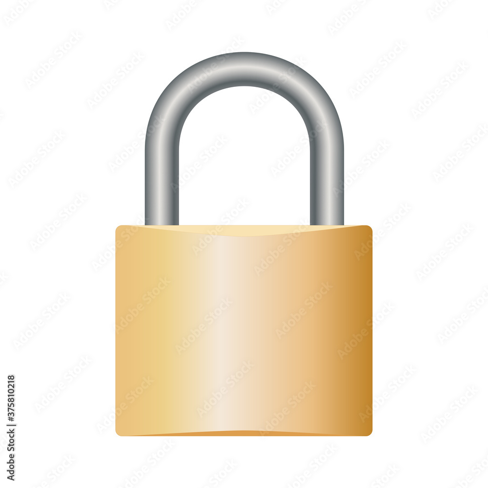 Padlock isolated on white, 3d vector illustration Padlock isolated on white, 3d vector illustration