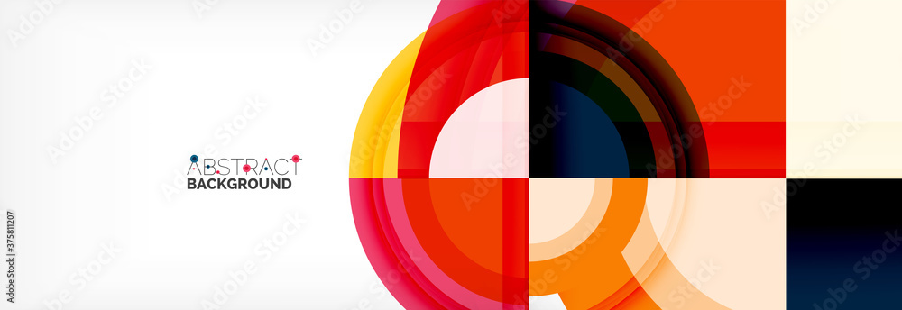 Round shapes, triangles and circles. Modern abstract background Round shapes, triangles and circles. Modern abstract background